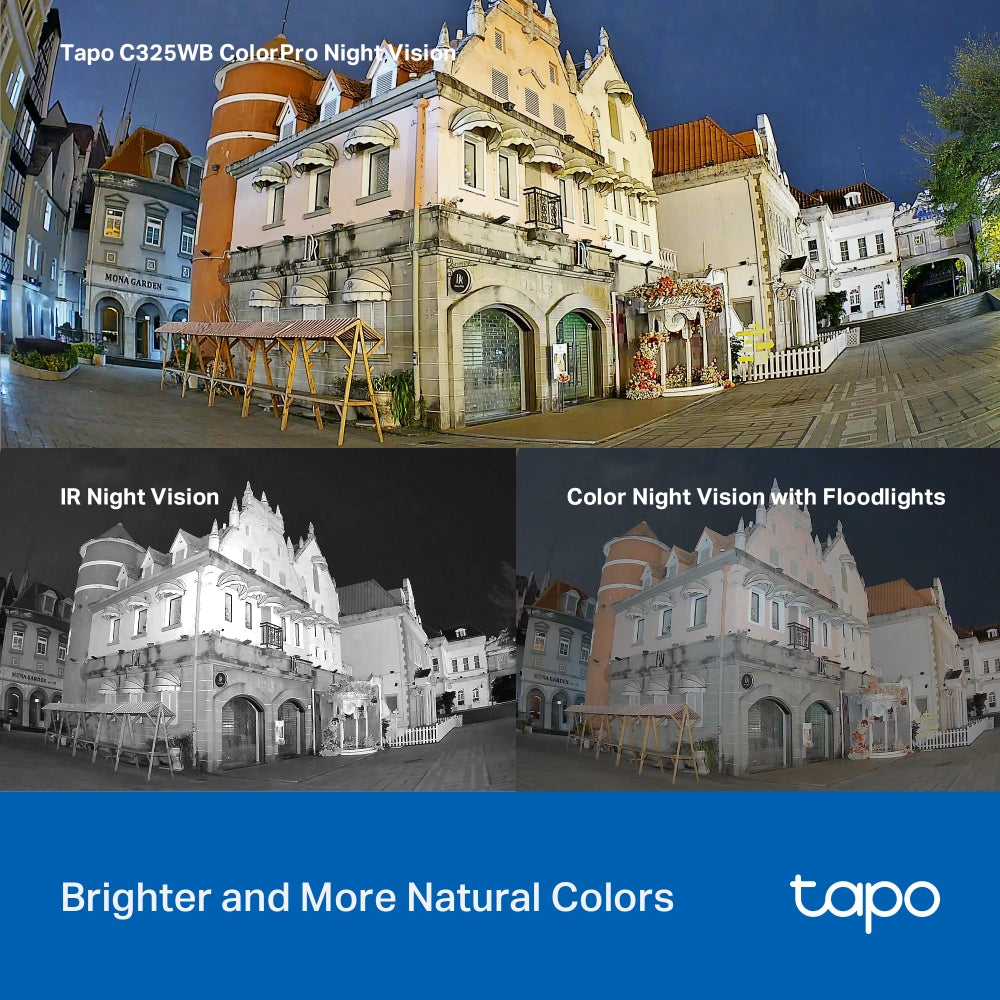 TP-Link Tapo C325WB 2K ColorPro Night Vision Outdoor Security Wi-Fi Camera | 2-Way Audio | Weatherproof | Smart AI Detection TP-Link Tapo C325WB 2K ColorPro Night Vision Outdoor Security Wi-Fi Camera | 2-Way Audio | Weatherproof | Smart AI Detection